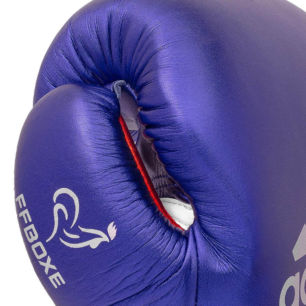 Gants de Boxe à lacets entrainement et compétition FFBoxe Adidas Speed 500