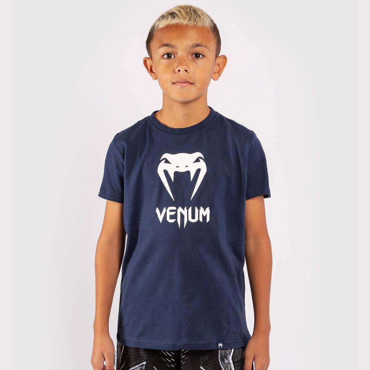 T-shirt enfant Venum Classic bleu marine avec logo Venum sérigraphié