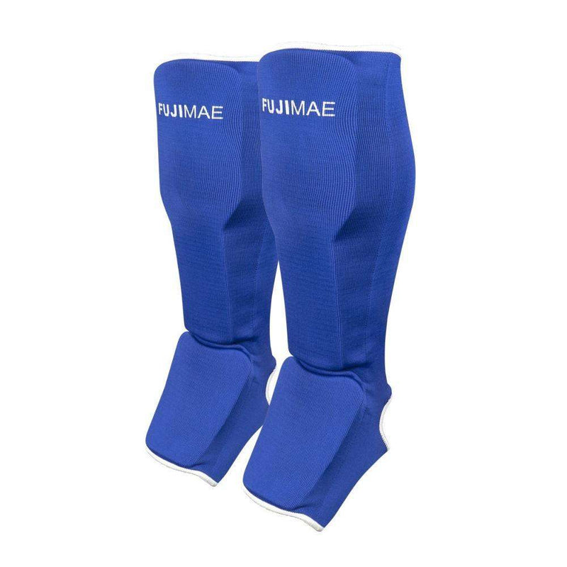 Protège-tibias pied réversible 2.0 FUJIMAE - Bleu/Rouge