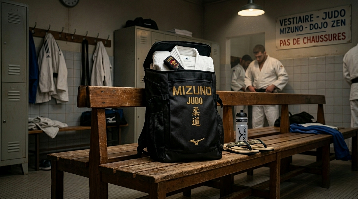 Sac de judo noir avec ceinture blanche, parfait pour bien choisir selon sa pratique