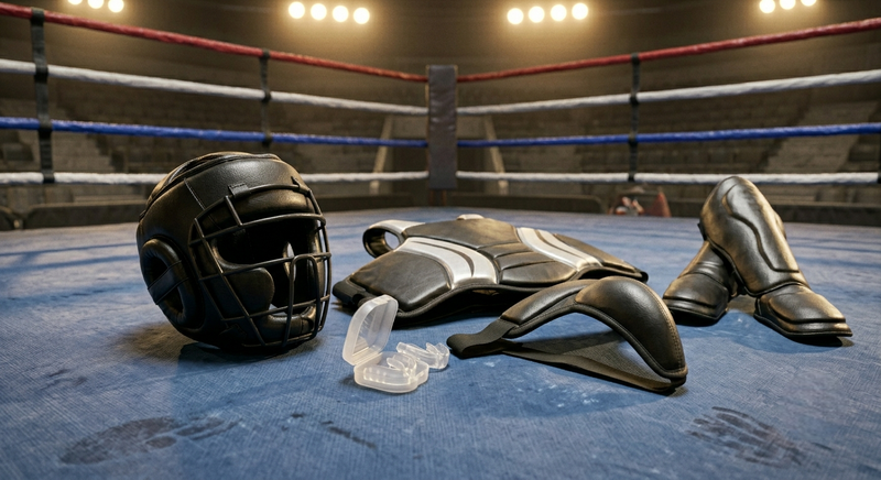 Protections de combat détaillées par zone du corps pour sécurité optimale