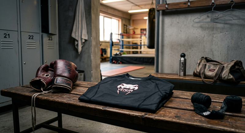 Homme portant un rashguard pour le JJB, MMA et grappling montrant comment le choisir correctement