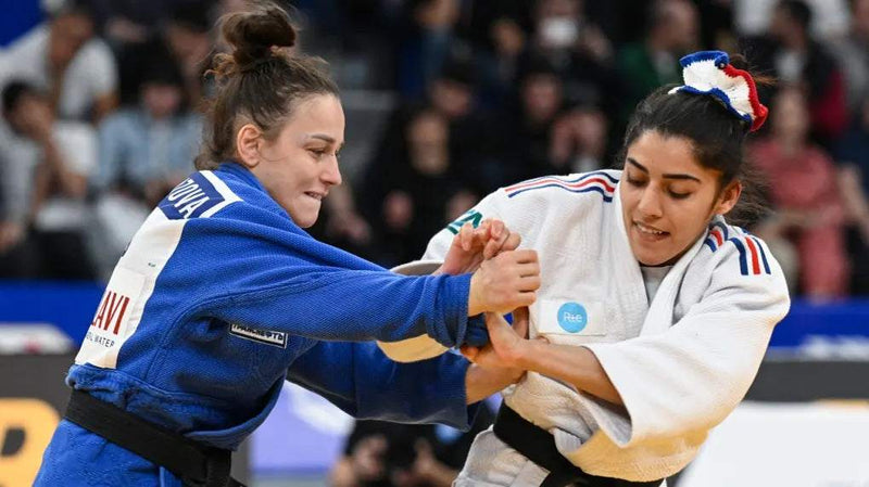 Image d'un combat de judo de la française Shirine Boukli