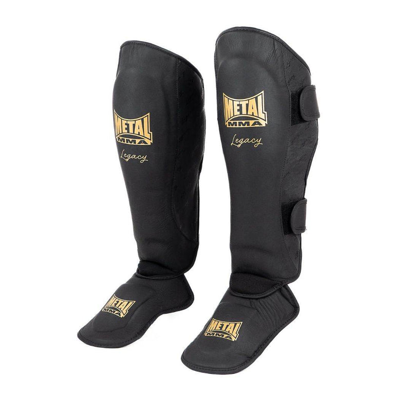 Protège Tibias-Pieds MMA LEGACY - Metal Boxe - Noir/Or