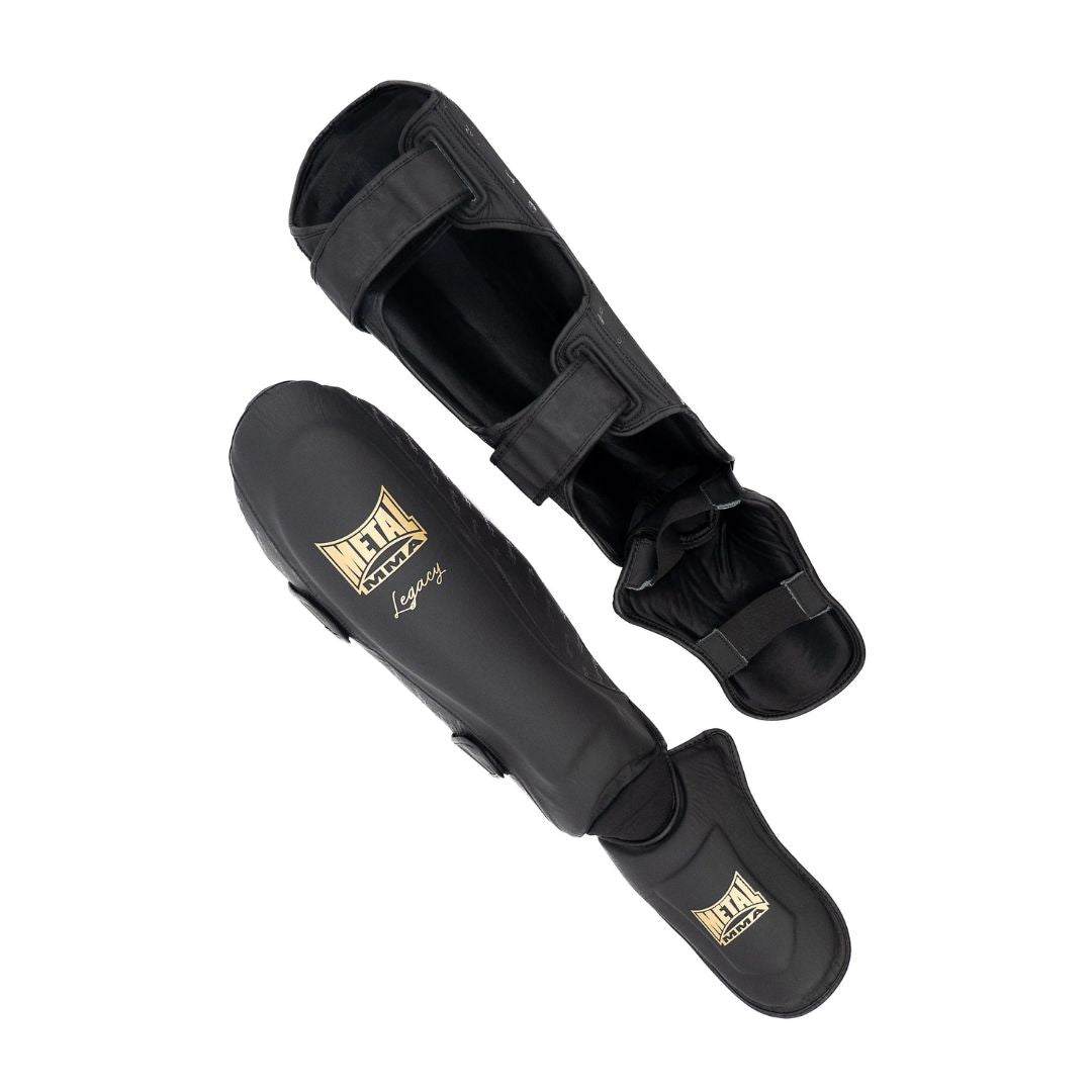 Protège Tibias-Pieds MMA LEGACY - Metal Boxe - Noir/Or