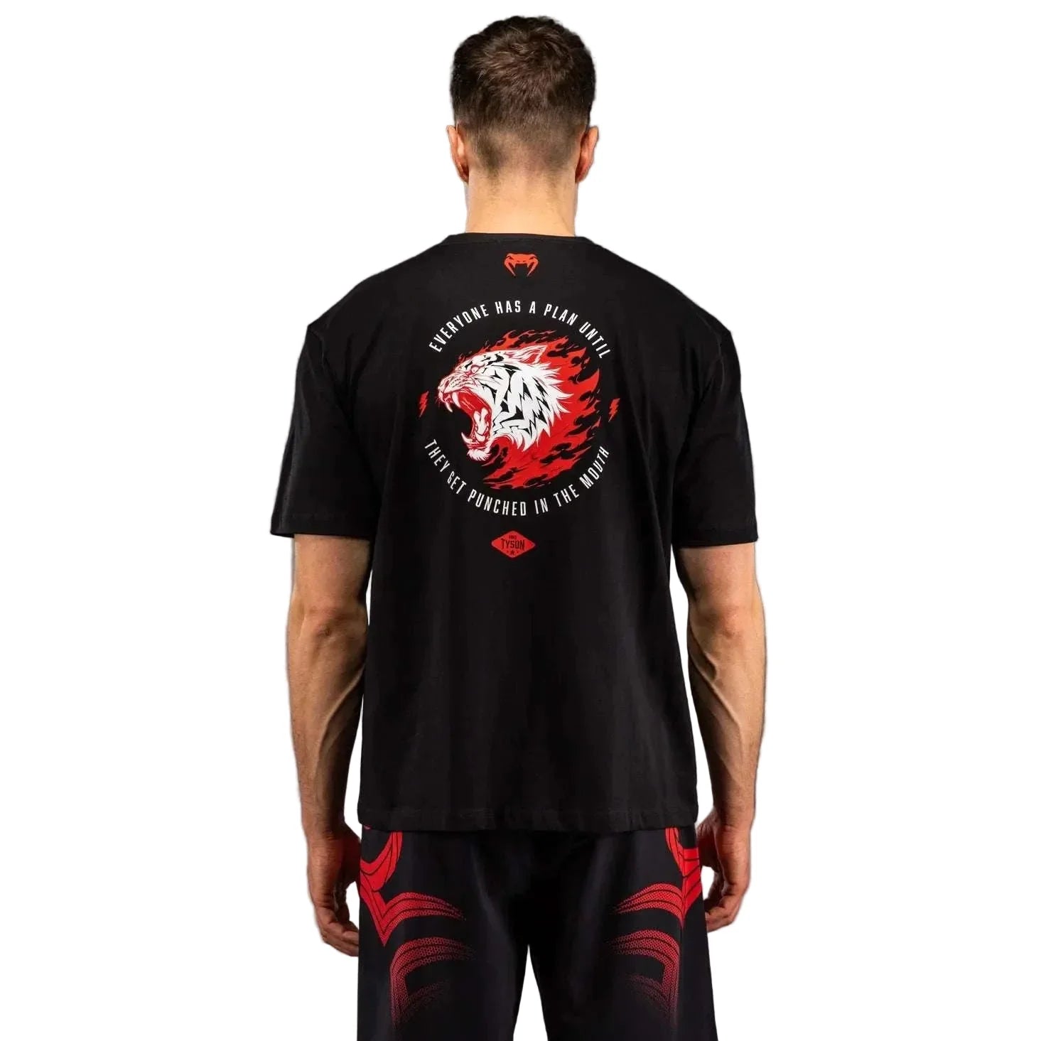 T-shirt Venum x Mike Tyson noir avec design tigre iconique pour boxe et sports de combat