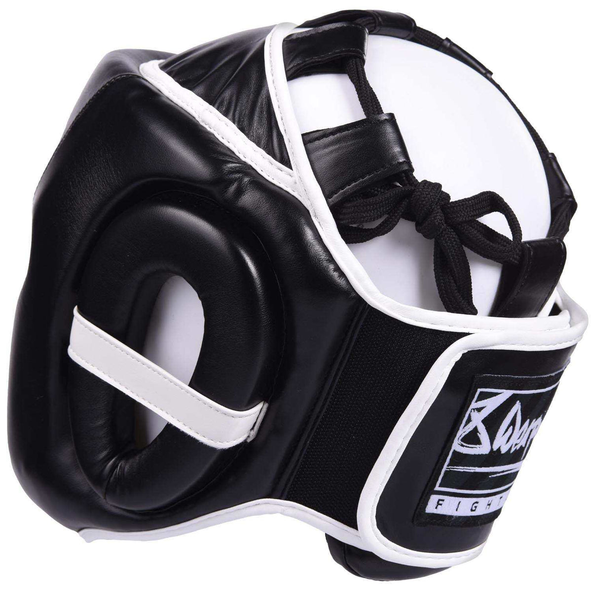 Casque de boxe 8 WEAPONS Unlimited noir et blanc offrant protection, confort et visibilité optimale