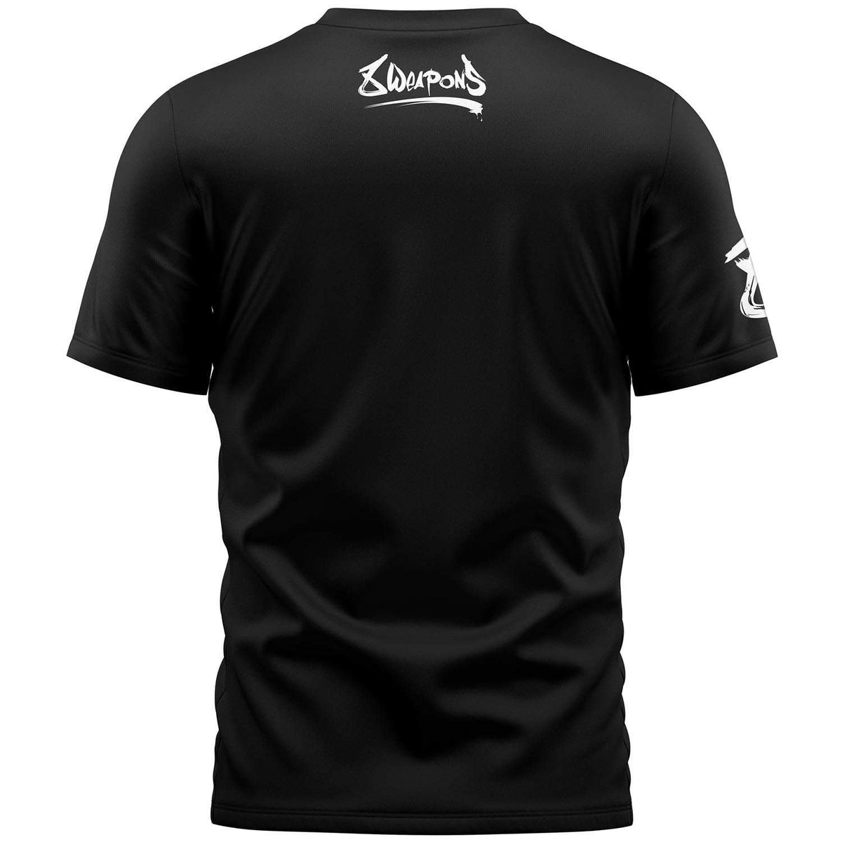 T-shirt noir 8 WEAPONS Sak Yant Tigers avec motifs tigres Muay Thaï symboles de force et protection