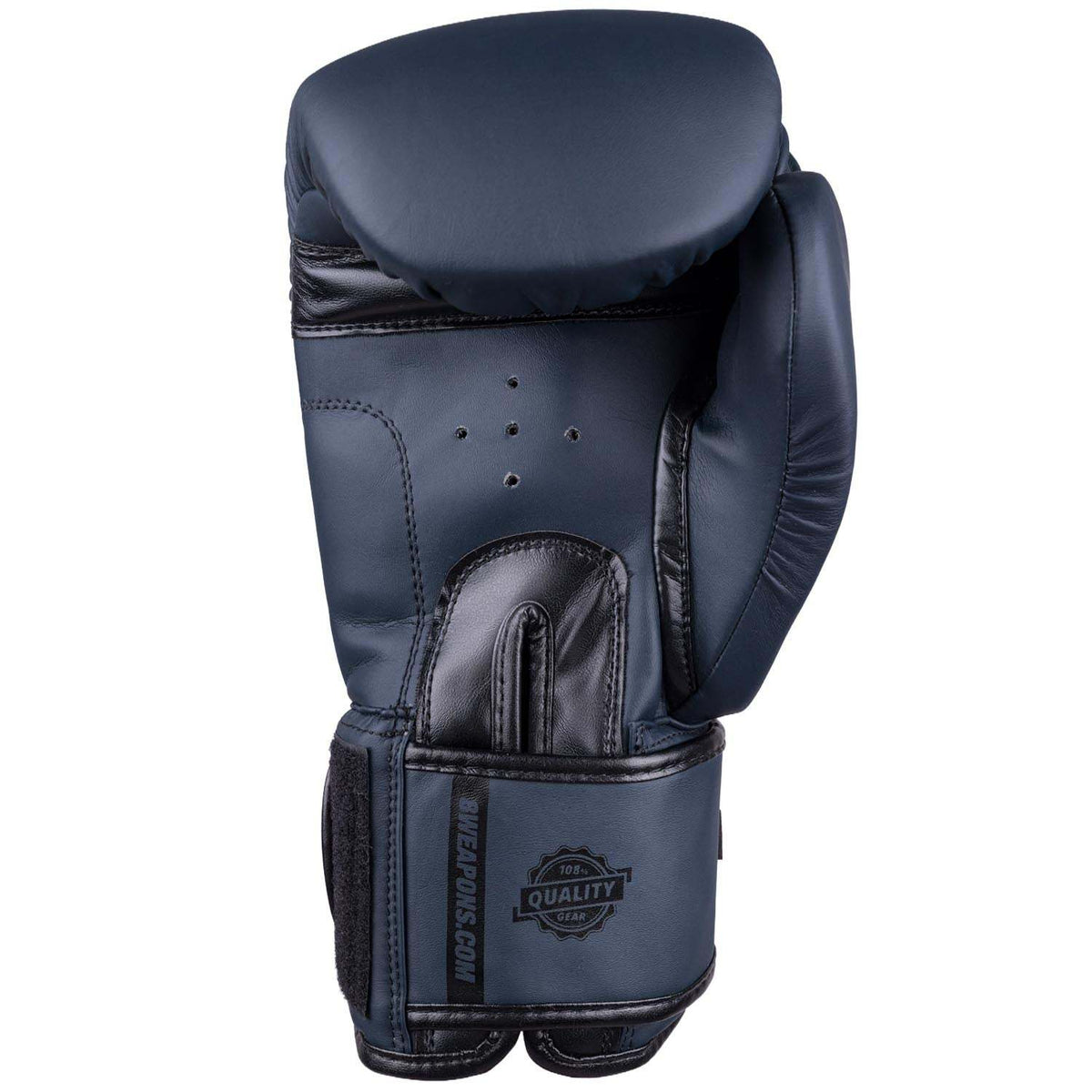 Gants de boxe 8 WEAPONS Unlimited 2.0 bleu marine et noir avec mousse haute densité et velcro large