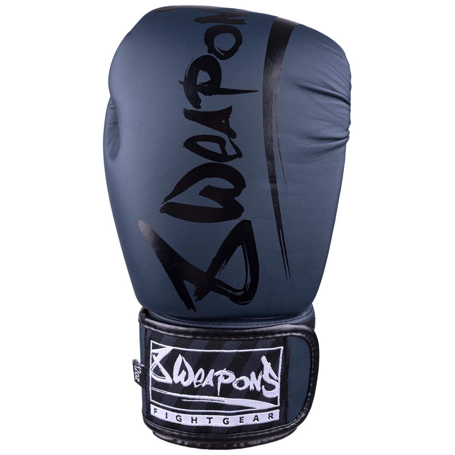 Gants de boxe 8 WEAPONS Unlimited 2.0 bleu marine noir avec mousse haute densité et fermeture velcro