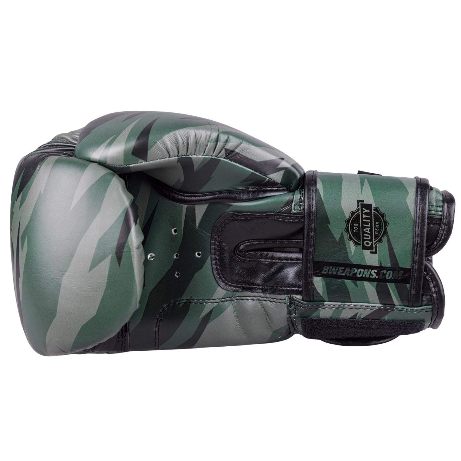 Gants de boxe 8 WEAPONS Unlimited 2.0 camouflage urbain avec protection mousse haute densité et maintien poignet velcro