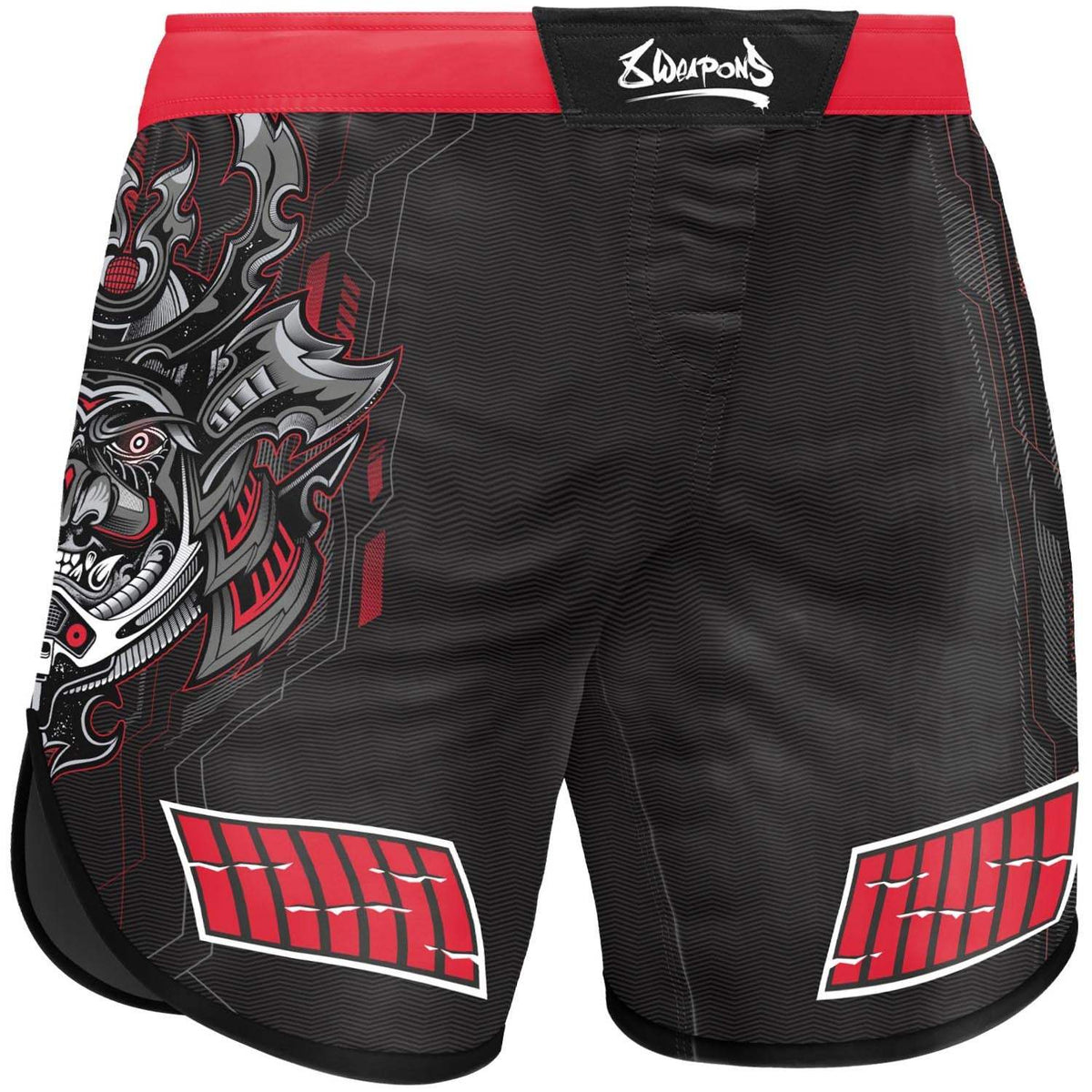 Fightshort 8 WEAPONS Samurai 2.0 noir rouge léger et résistant pour sports de combat