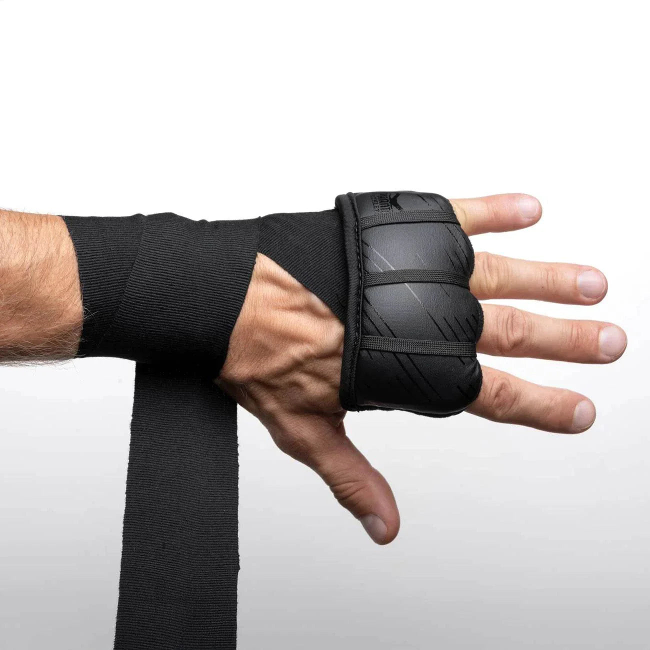 Bandages Fastwraps Speed Phantom Athletics noir pour boxe avec protection rembourrée et bande élastique intégrée