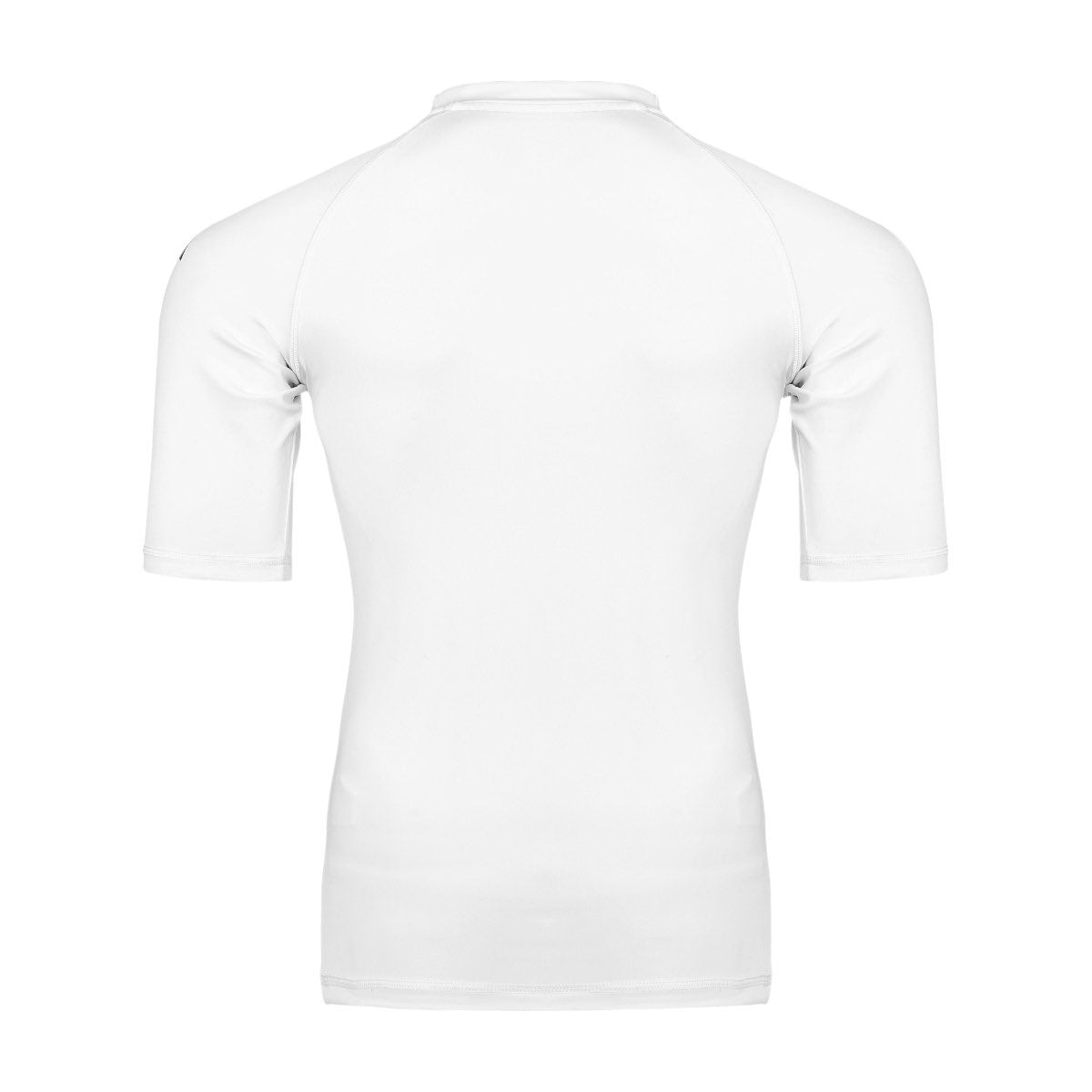 White adidas rashguard for judo and jiu-jitsu training with lycra fabric and short sleeves