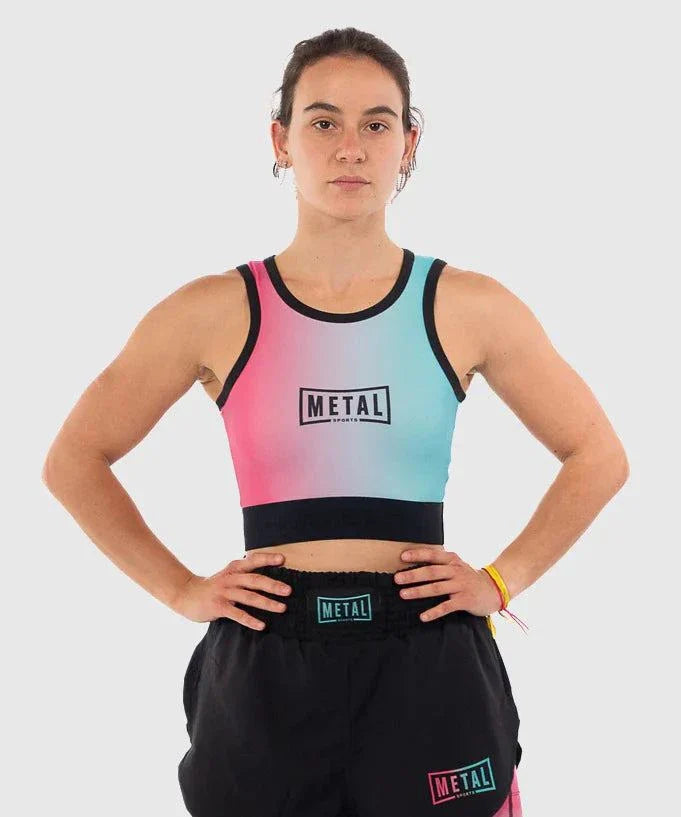 Brassière de sport femme Metal Boxe maintien confortable et liberté de mouvement pour boxe et fitness