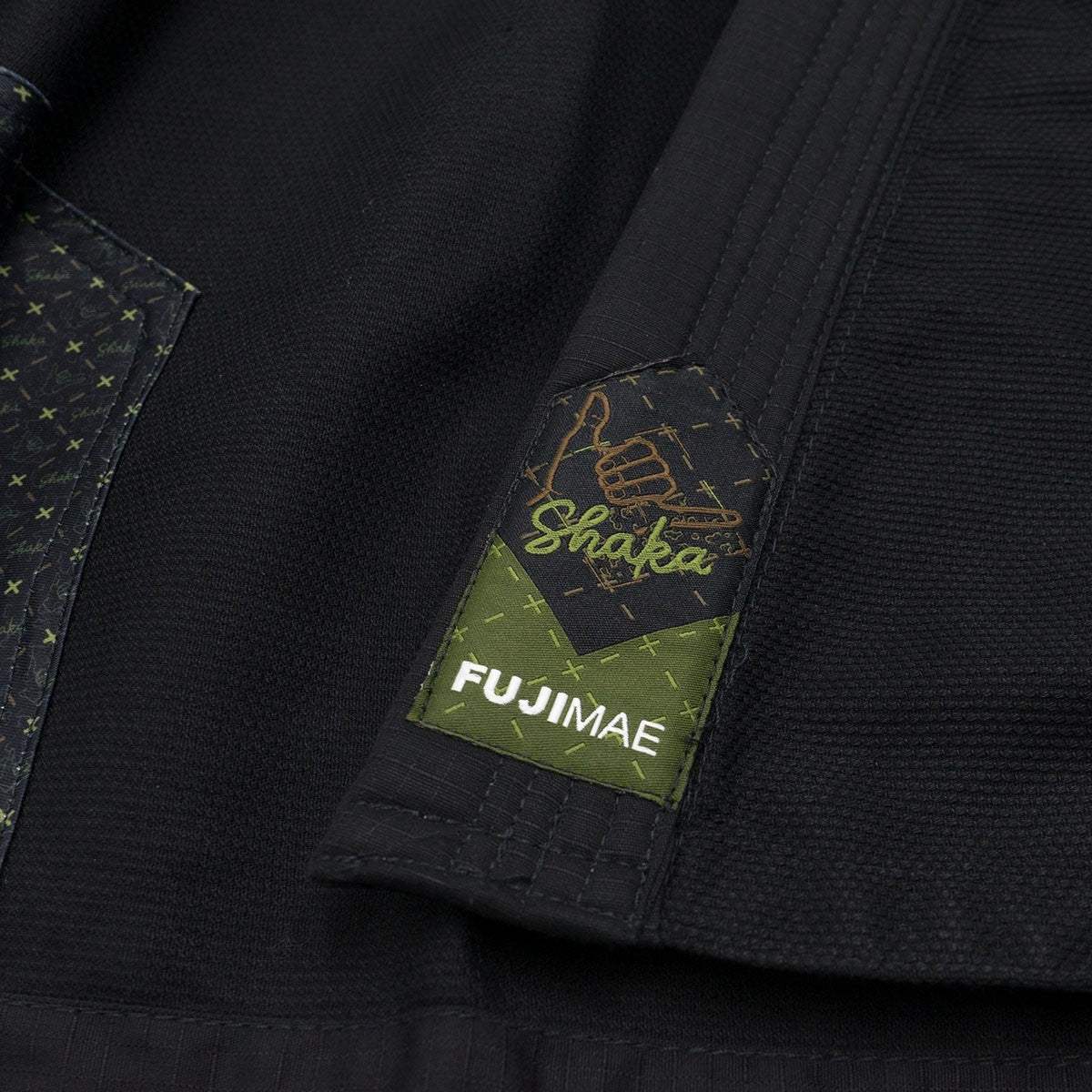 Kimono de Brazilian Jiu-Jitsu FUJIMAE Shaka 2.0 noir khaki marron, gi léger et résistant pour entraînement professionnel