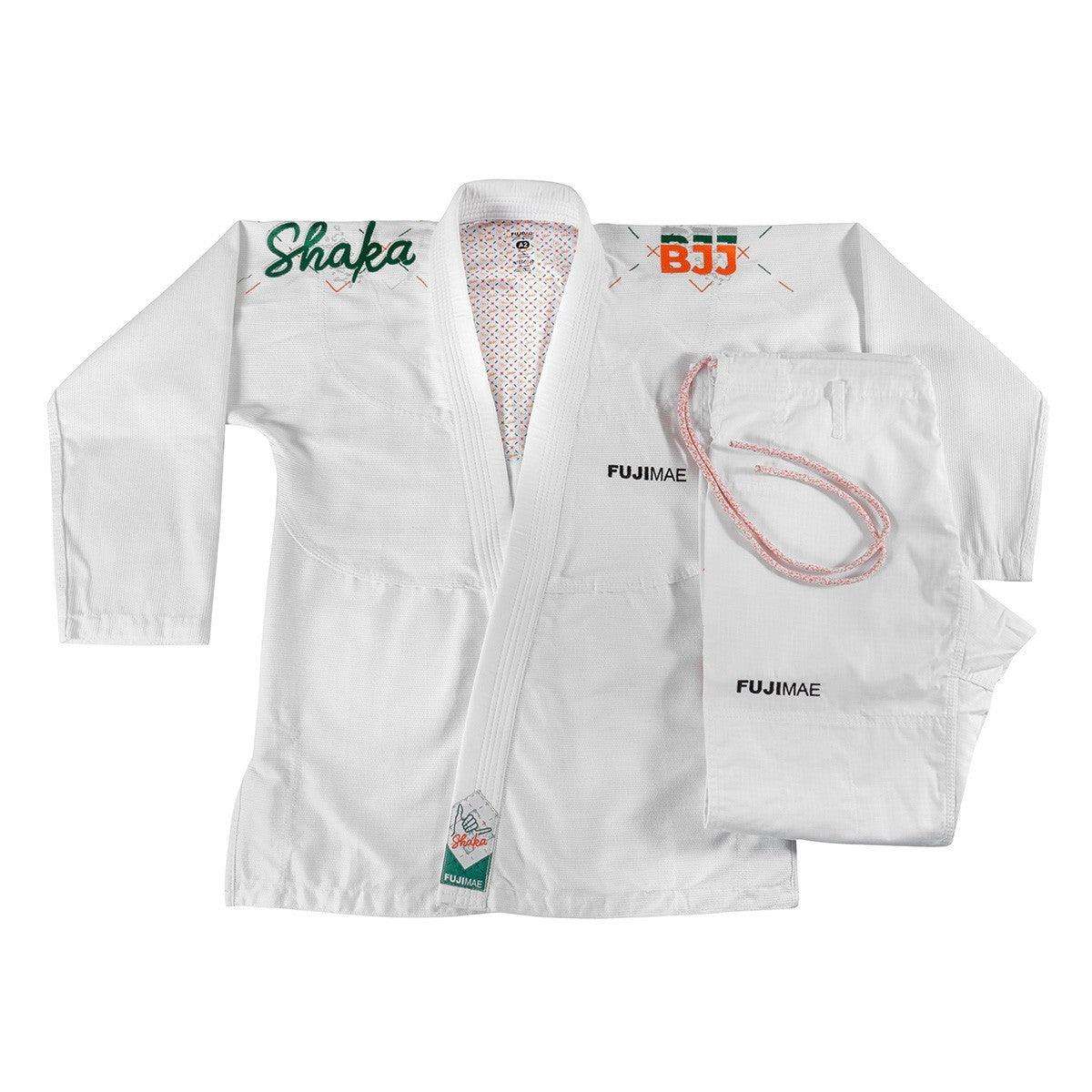 Brazilian Jiu Jitsu Gi FUJIMAE Shaka 2.0 - Blanc/Vert 104334