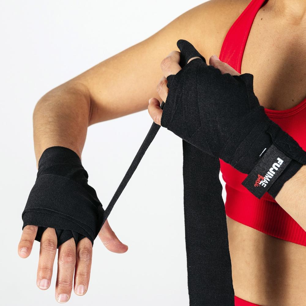 Bandes de Boxe FUJIMAE Basic Noir – Protection & Confort - 20400