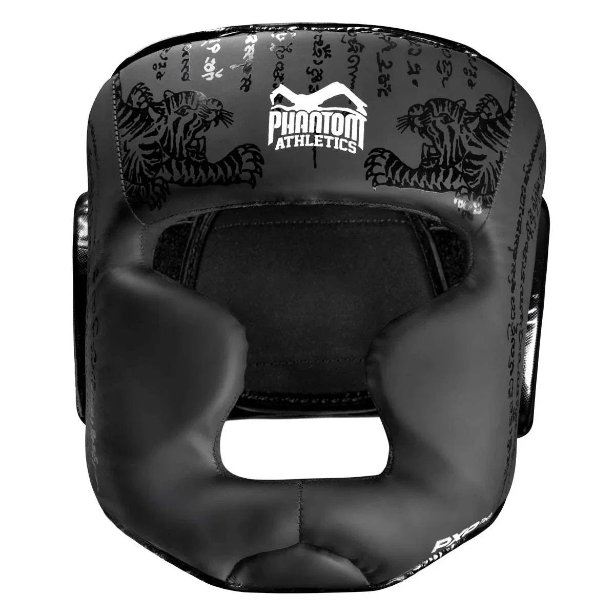 Casque de Boxe Muay Thaï Phantom Athletics avec protection intégrale et design Sak-Yant végane