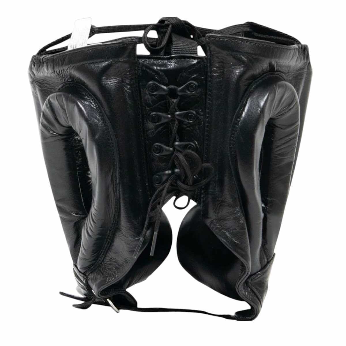 Casque de boxe Cleto Reyes noir en cuir semi intégral pour protection haut de gamme