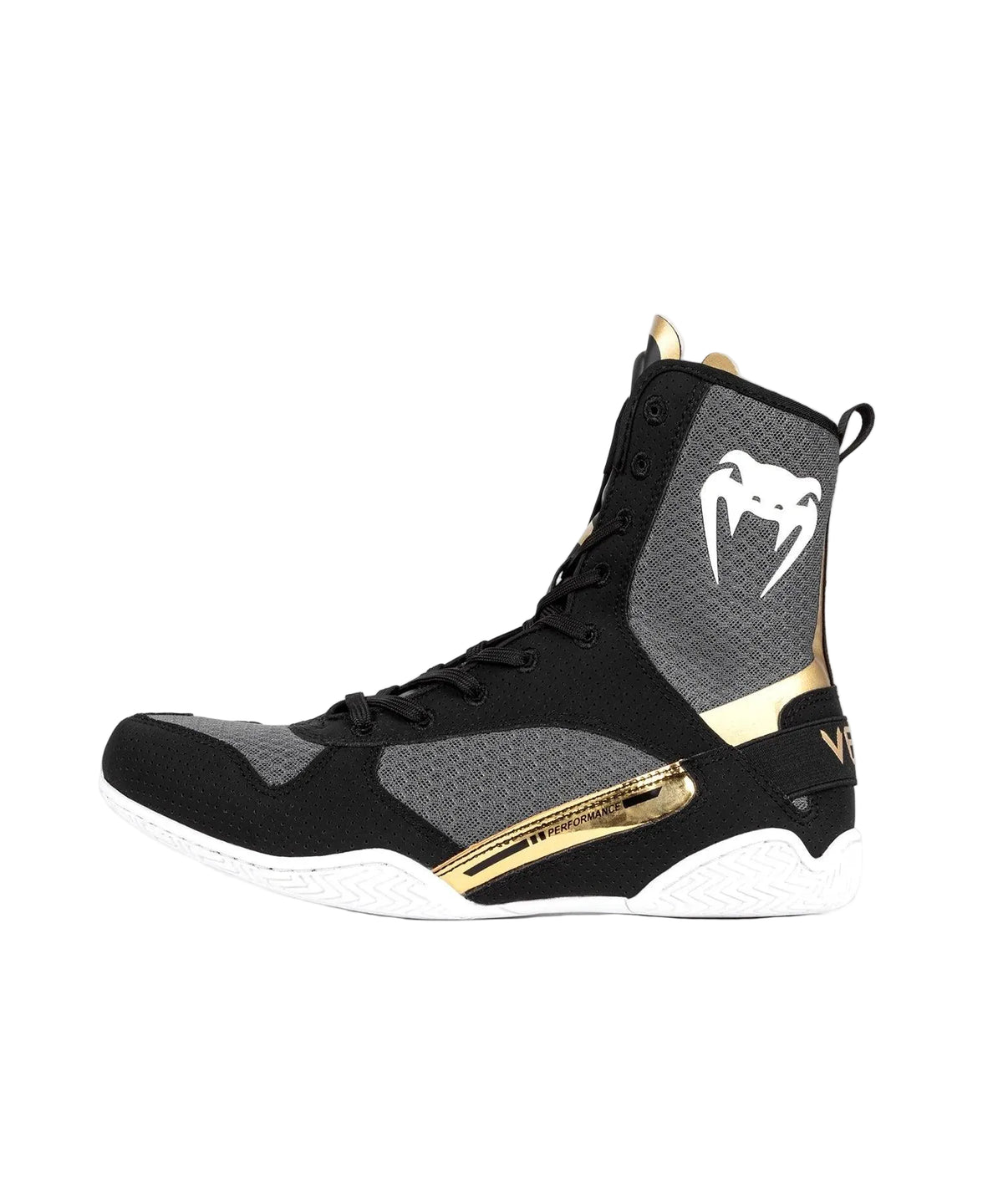 Chaussures de boxe Venum Elite - Noir/Blanc/Or
