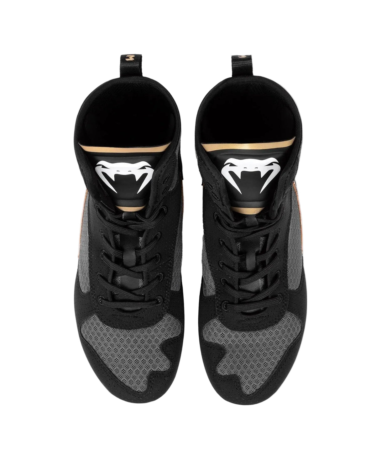 Chaussures de boxe Venum Elite - Noir/Blanc/Or