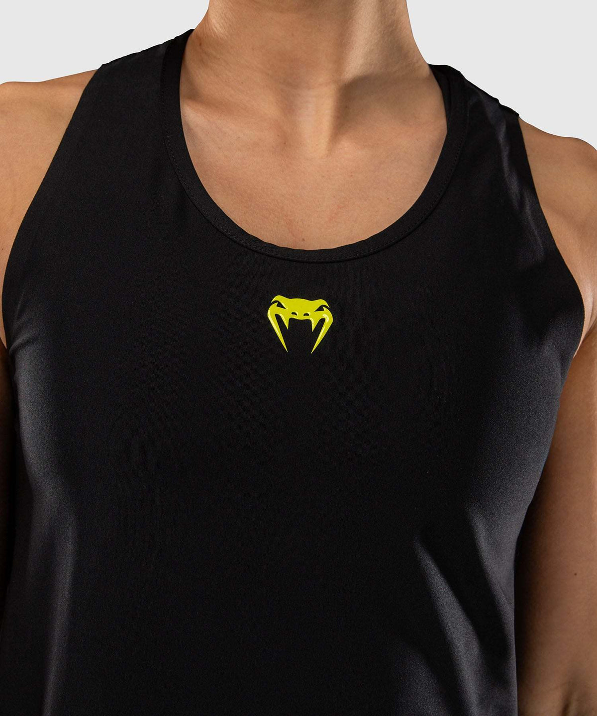 Débardeur femme Dry Tech Venum Lazer noir jaune respirant slim fitness training