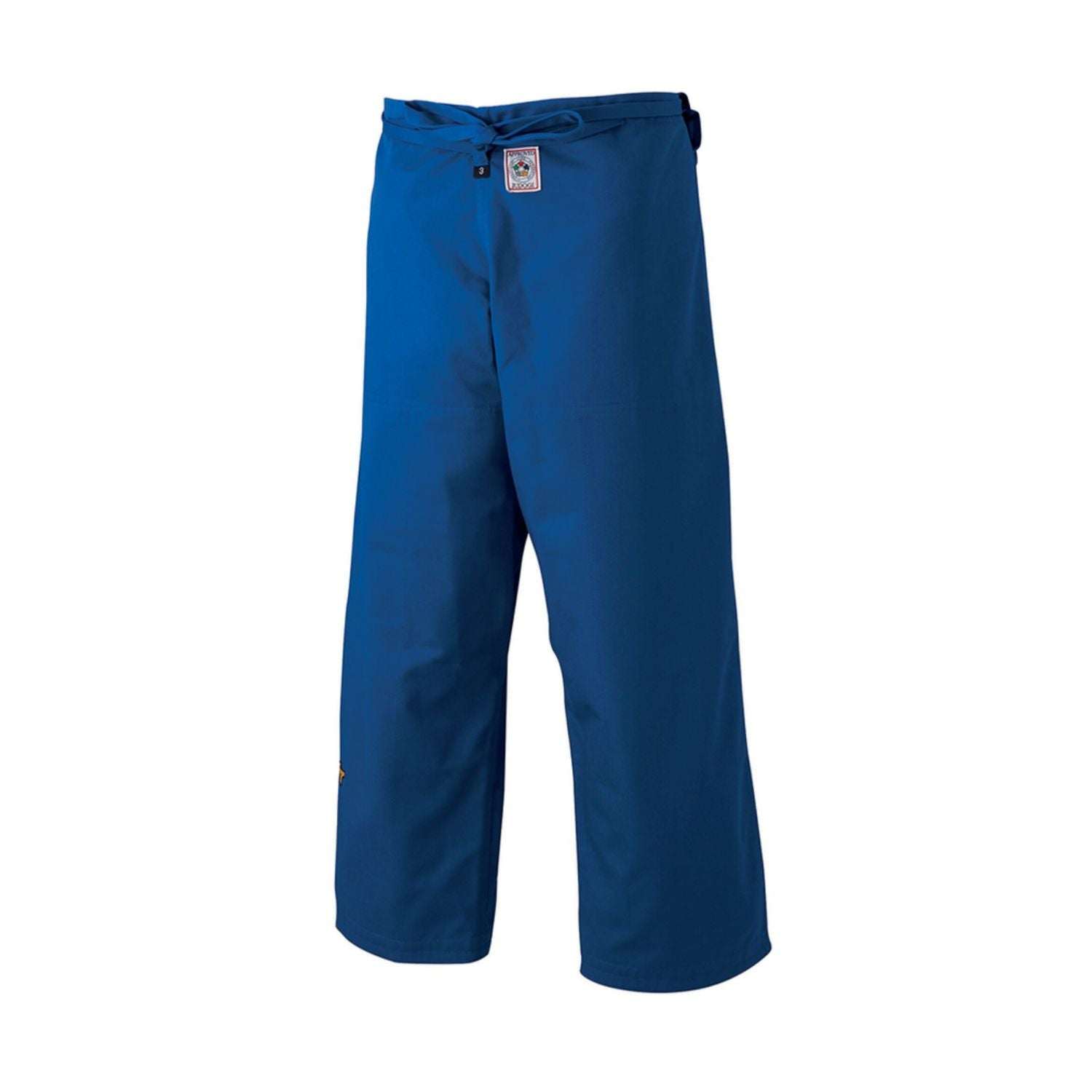 Pantalon Mizuno Yusho Best bleu homologué IJF pour judo compétition internationale
