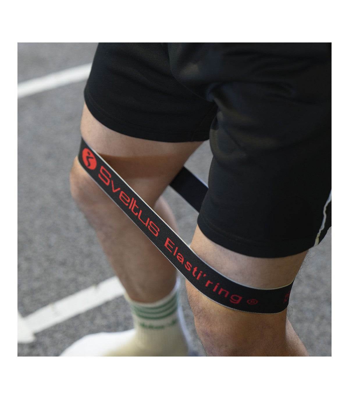 Bande de résistance Elasti'ring noir 15 kg pour renforcement musculaire et fitness