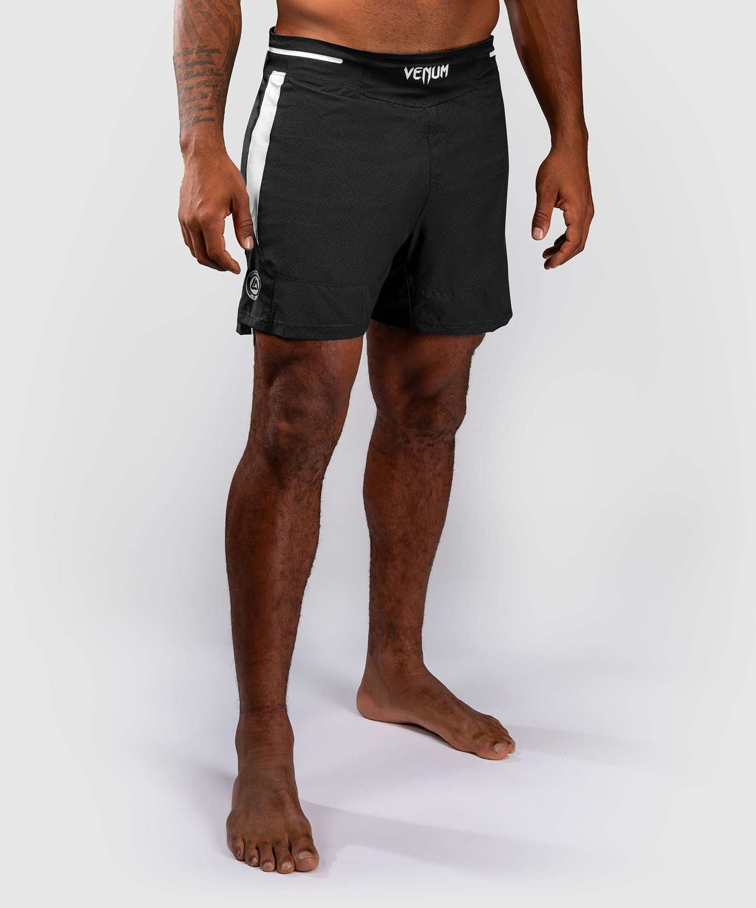 Fightshort Venum x Roger Gracie Academy noir, léger et résistant pour MMA et jiu-jitsu