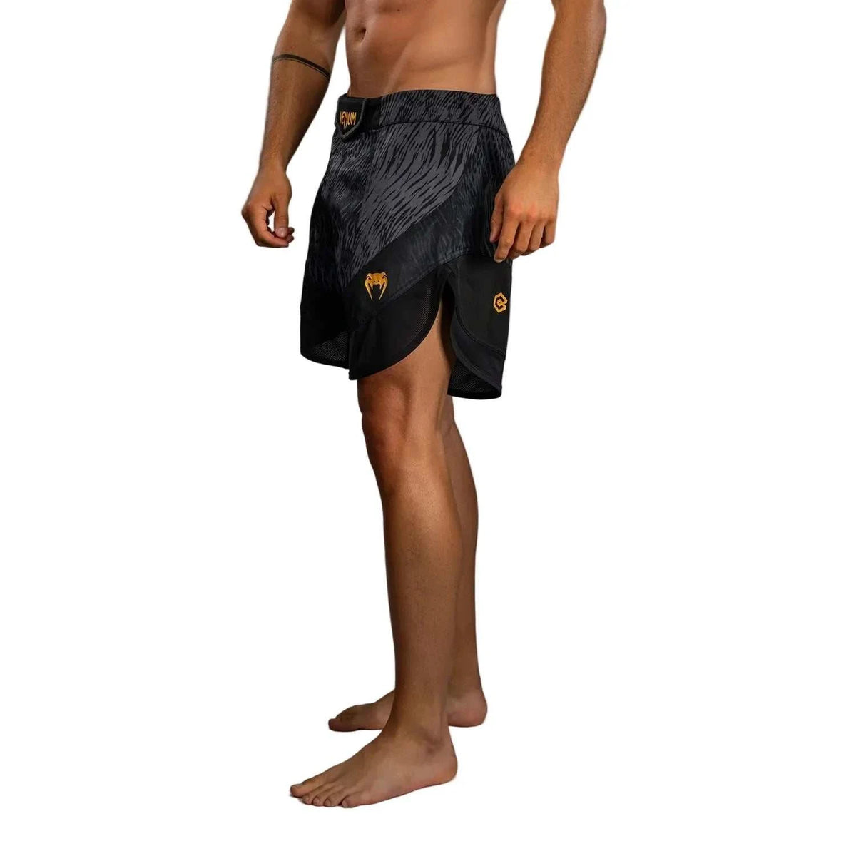 Fightshorts Wild Borz Venum x Chimaev noir et gris pour MMA et sports de combat