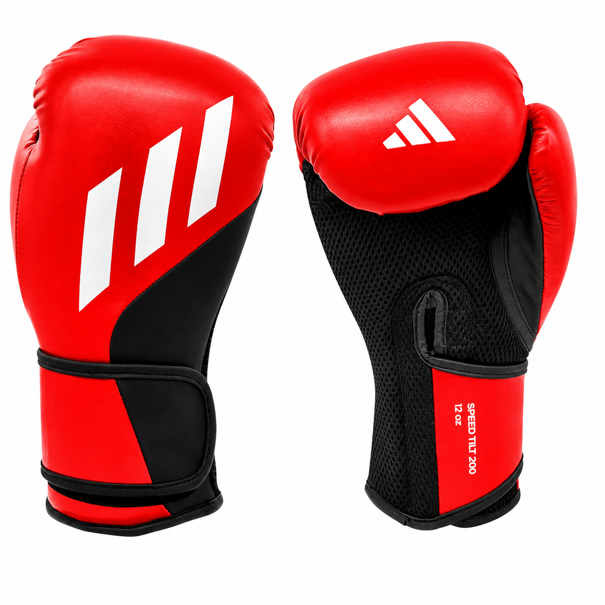 Gants de boxe SPEED TILT 200 Adidas rouge et gris avec technologie TILT pour confort et protection optimale