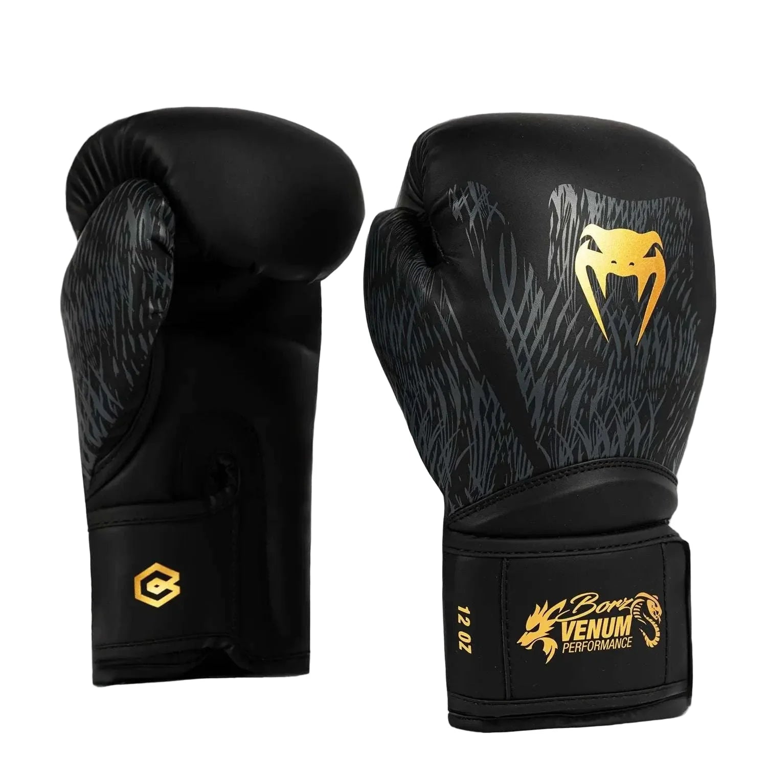 Gants boxe Venum édition limitée noir et or avec design Wild Borz Khamzat Chimaev