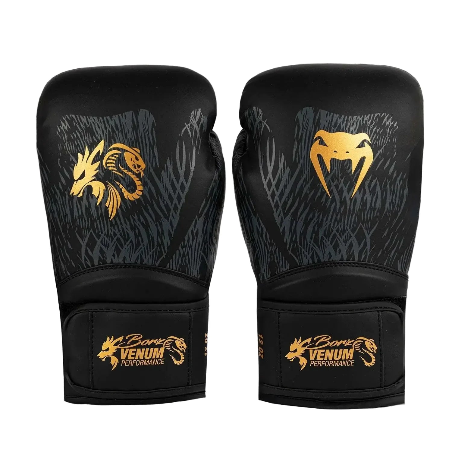 Gants boxe Venum x Chimaev édition limitée noir et or en cuir premium