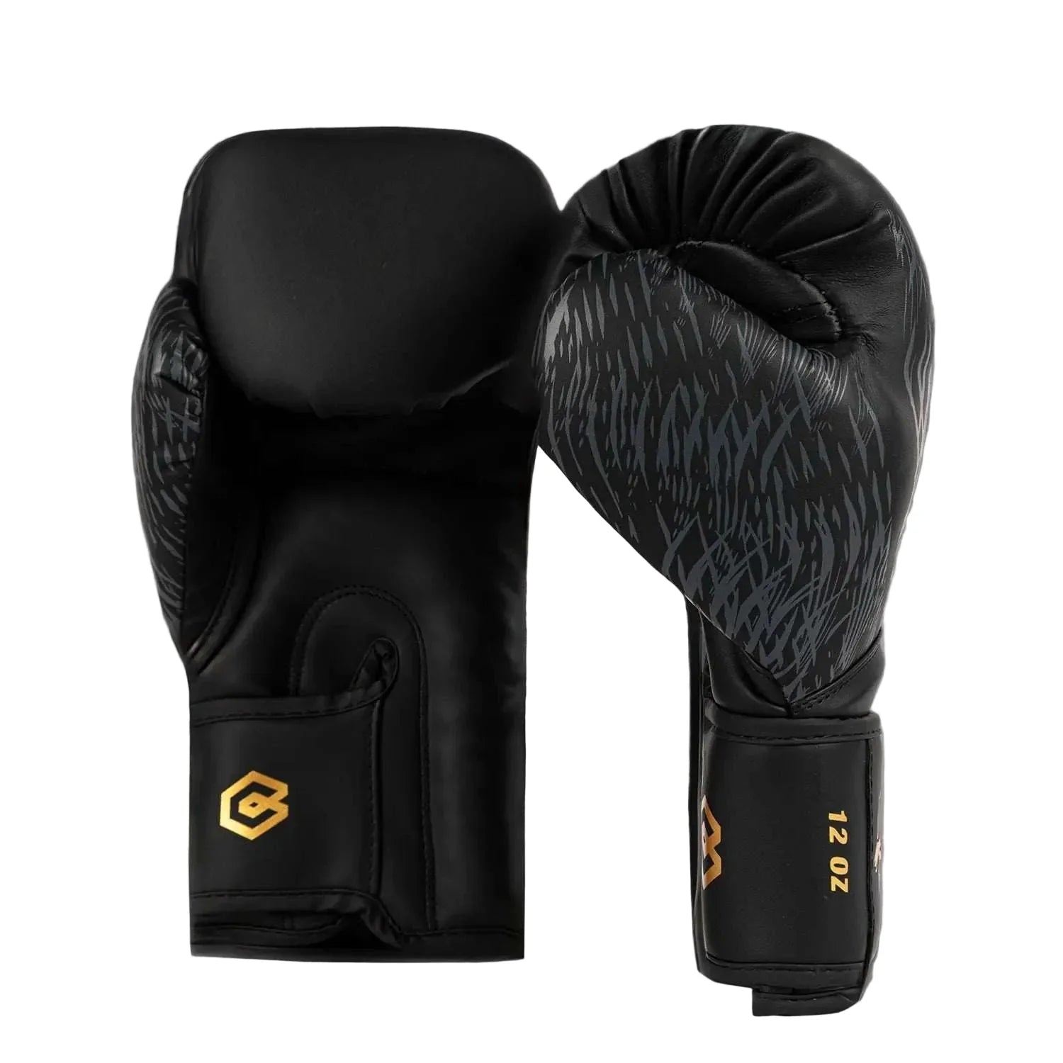 Gants de boxe Venum édition limitée Wild Borz noir et or avec mousse haute densité et cuir premium