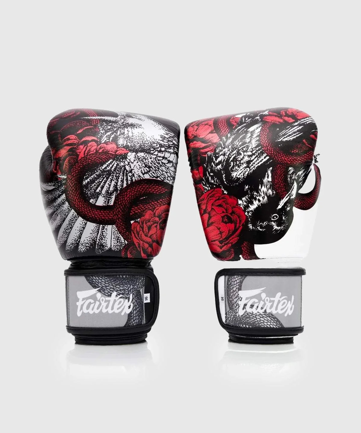 Gants de boxe Fairtex The Beauty of Survival en cuir premium avec mousse multi-couches et maintien velcro pour entraînement intensif