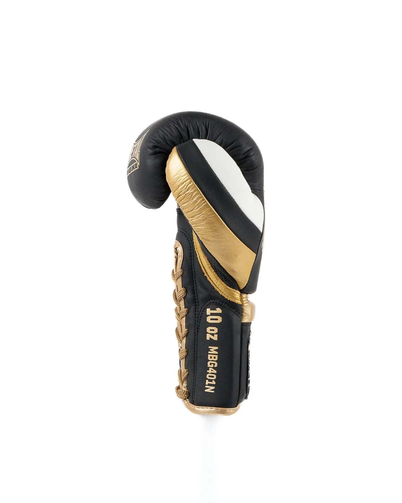 Black and gold Metal Boxe Legacy lace-up boxing glove with premium leather and triple-density foam cushioning
