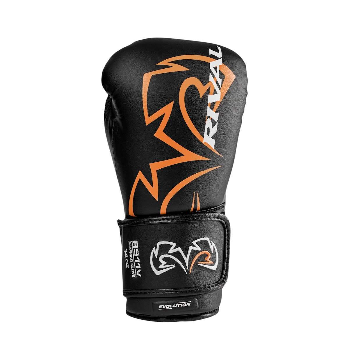 Gants de sparring noirs Rival RS11V Evolution avec protection et maintien du poignet