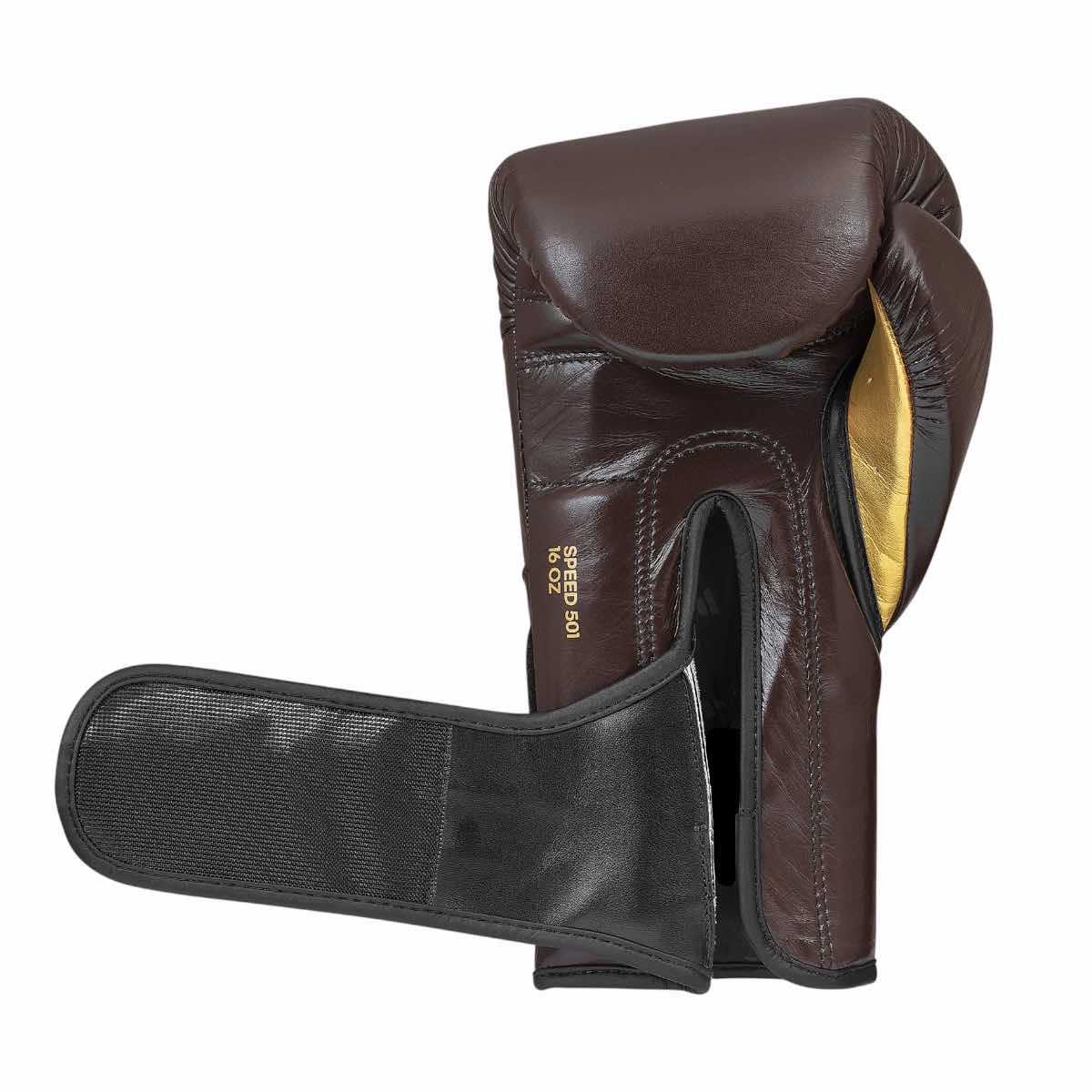 Gants de boxe Adidas Speed 501 Pro Line 2025 en cuir véritable pour performance et confort optimal