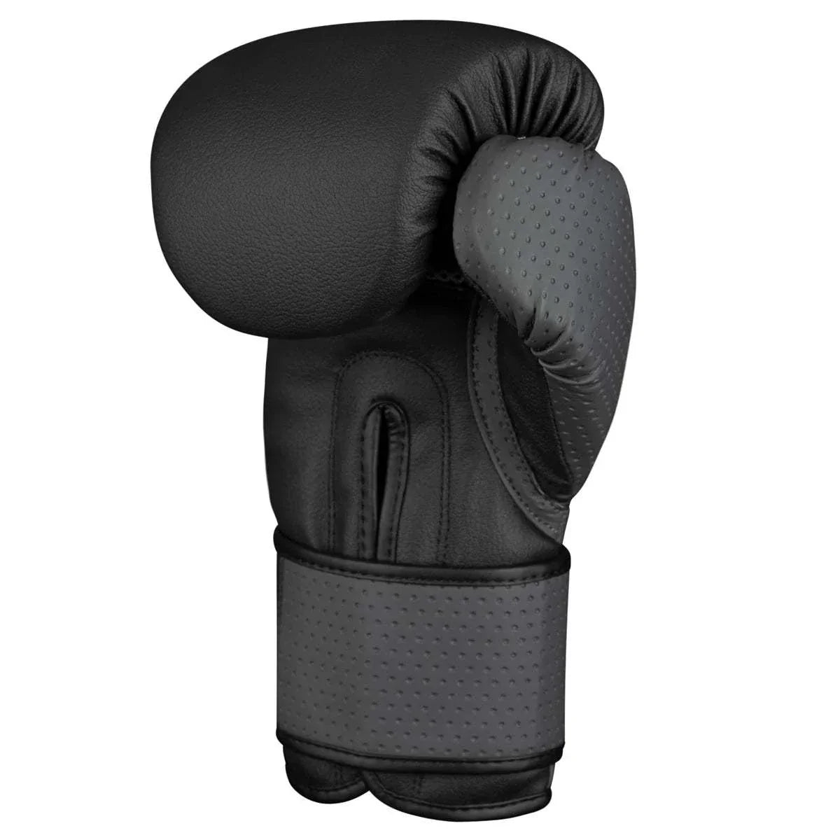Gants de boxe Reaper noirs avec mousse injectée et strap élastique pour maintien du poignet