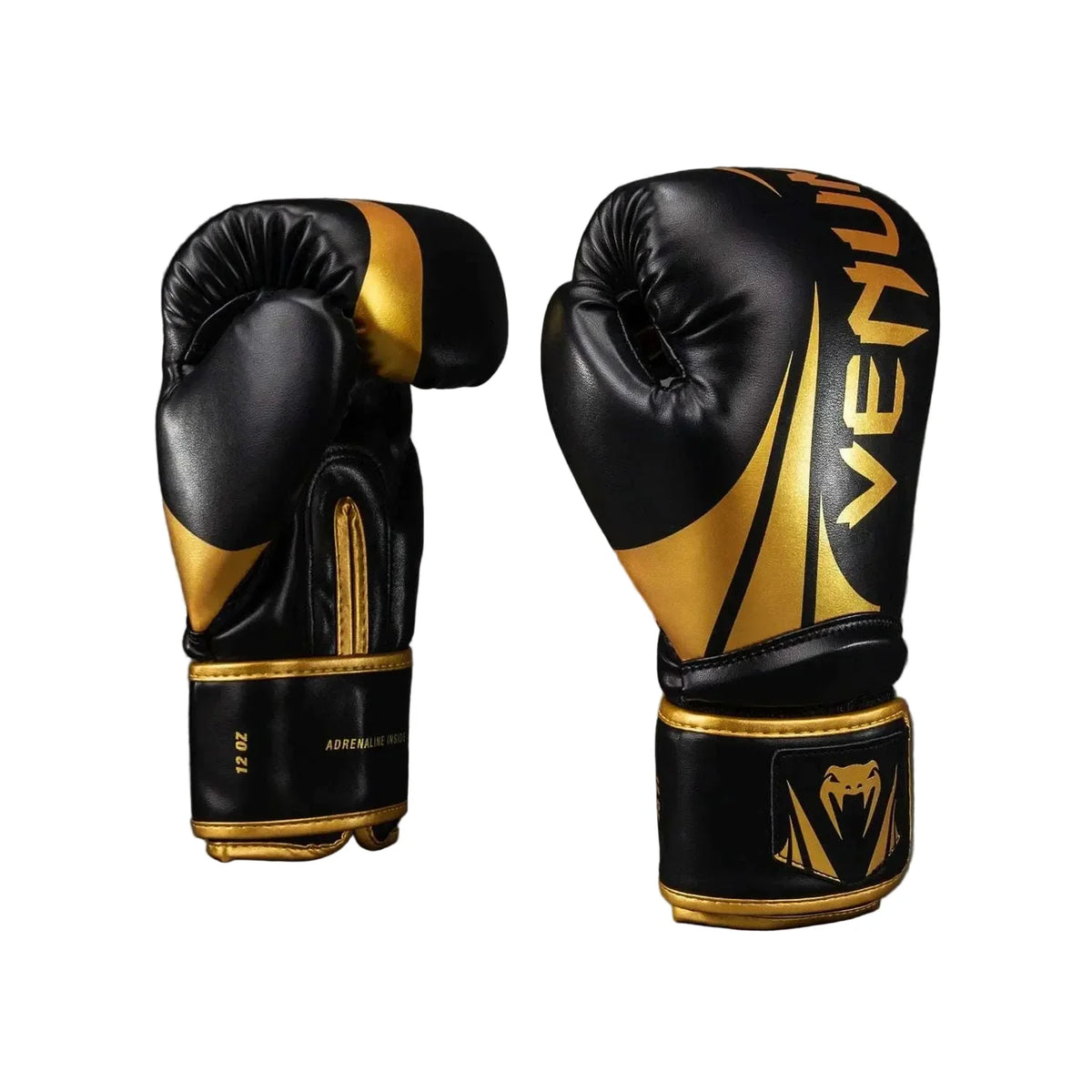 Gants de boxe Venum Challenger 2.5 noirs et or, mousse triple densité, confort et protection renforcée pour boxe et MMA