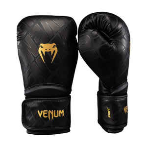 Gants de Boxe Venum Contender 1.5 XT 3D noir et or en semi-cuir avec mousse multi-densité et velcro large