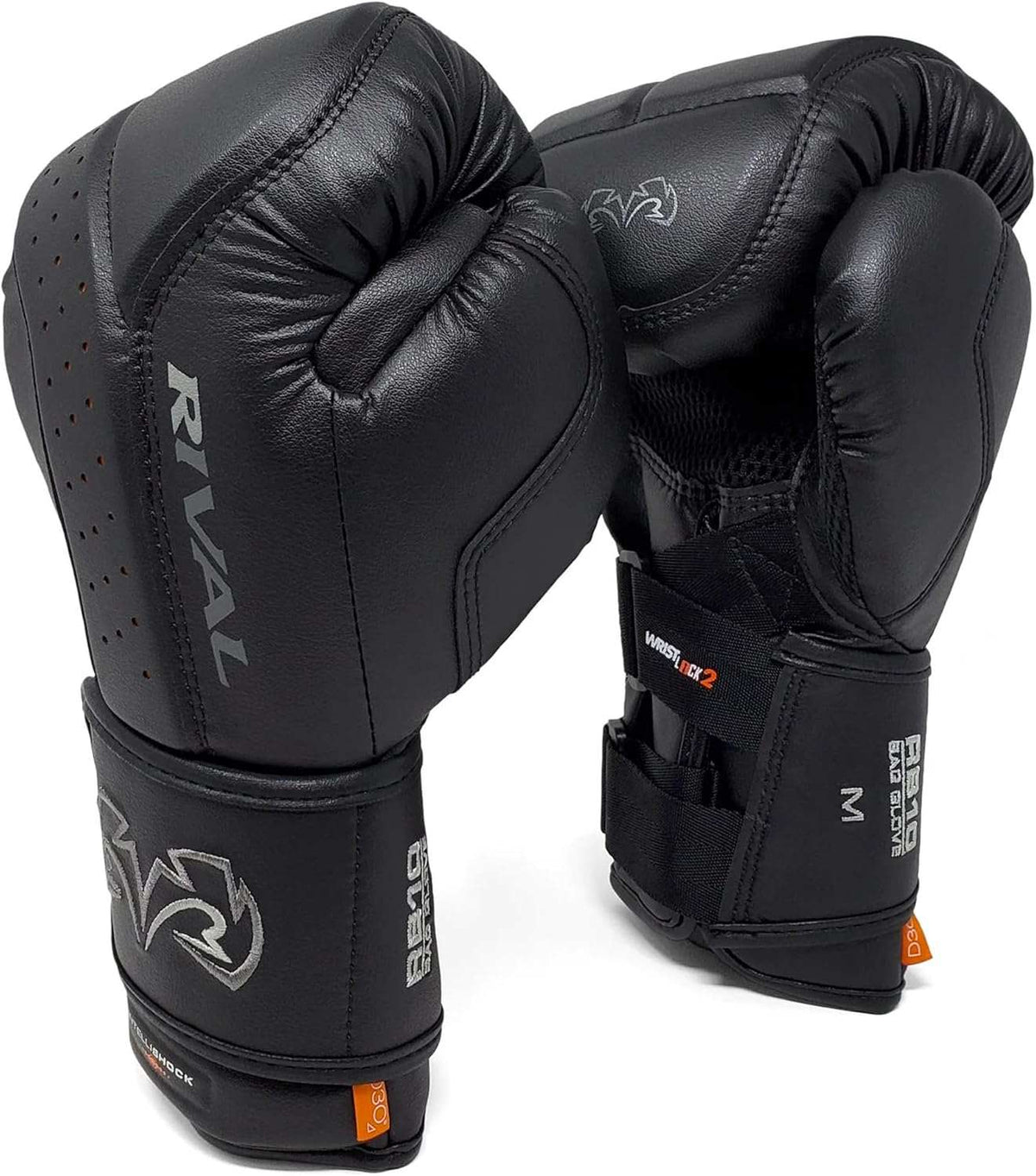Gants de sac Rival RB10 Intelli-Shock noirs en microfibre avec mousse haute densité pour entraînement au sac