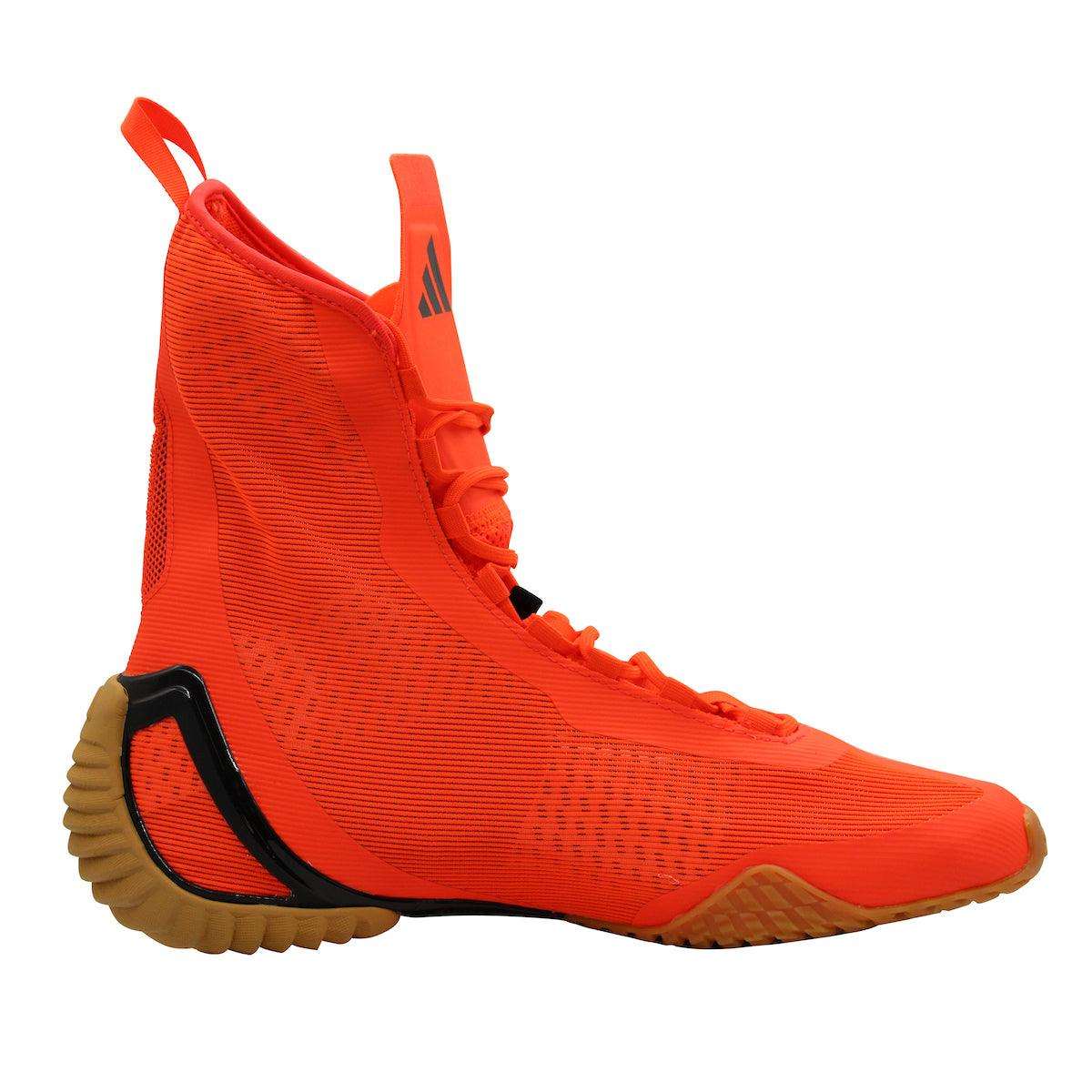 Chaussures de boxe Adidas Speedex ultra-légères en mesh rouge solaire avec maintien talon et semelle antidérapante