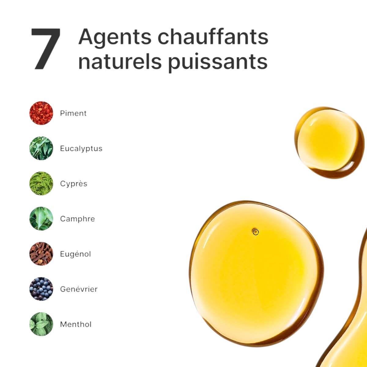 Flacon d'huile chauffante Namman Muay 120 ml pour préparation musculaire et récupération sportive