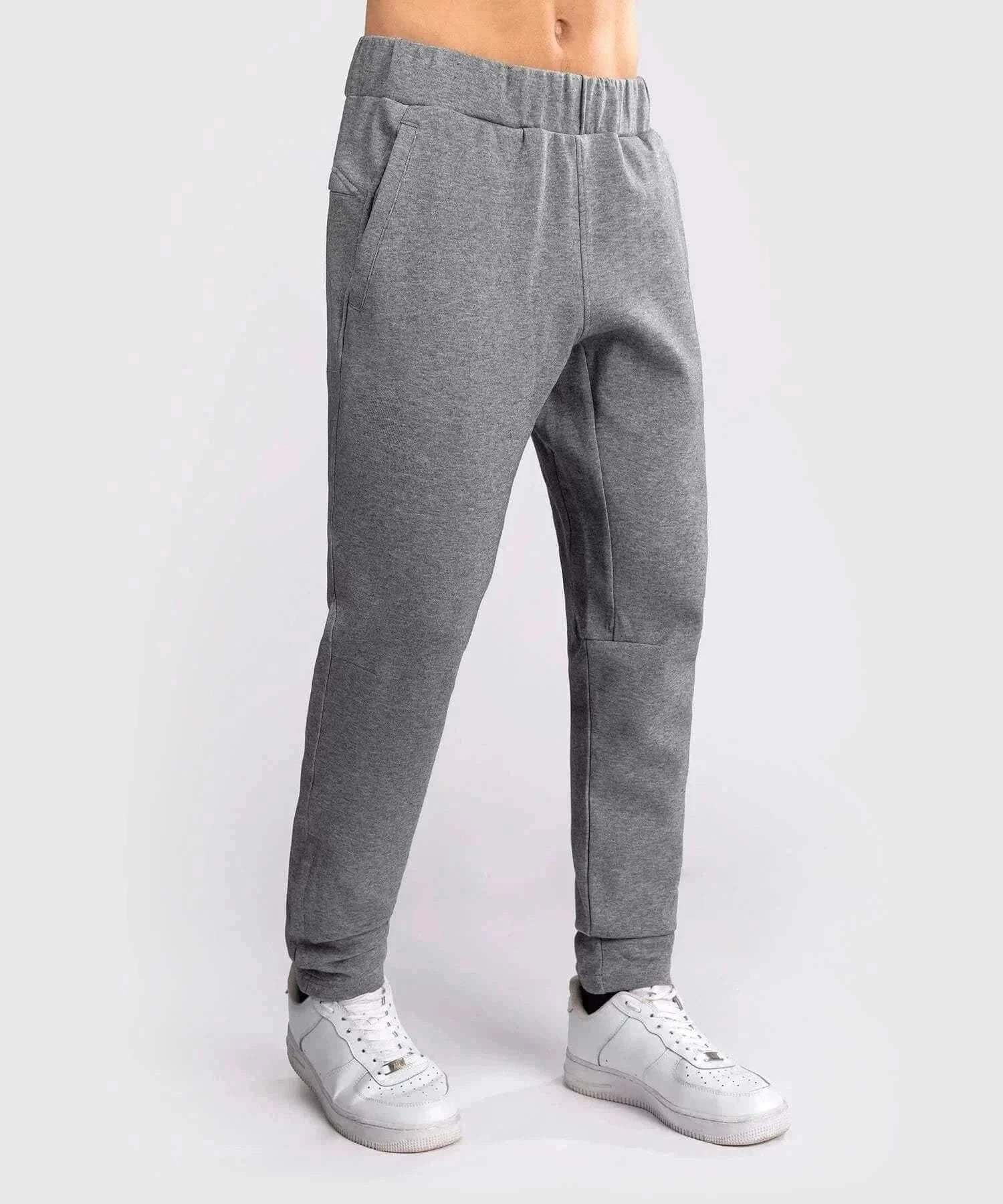 Grey slim-fit Jogging Venum City Core pants made of nylon and spandex with adjustable waistband for training and casual wear