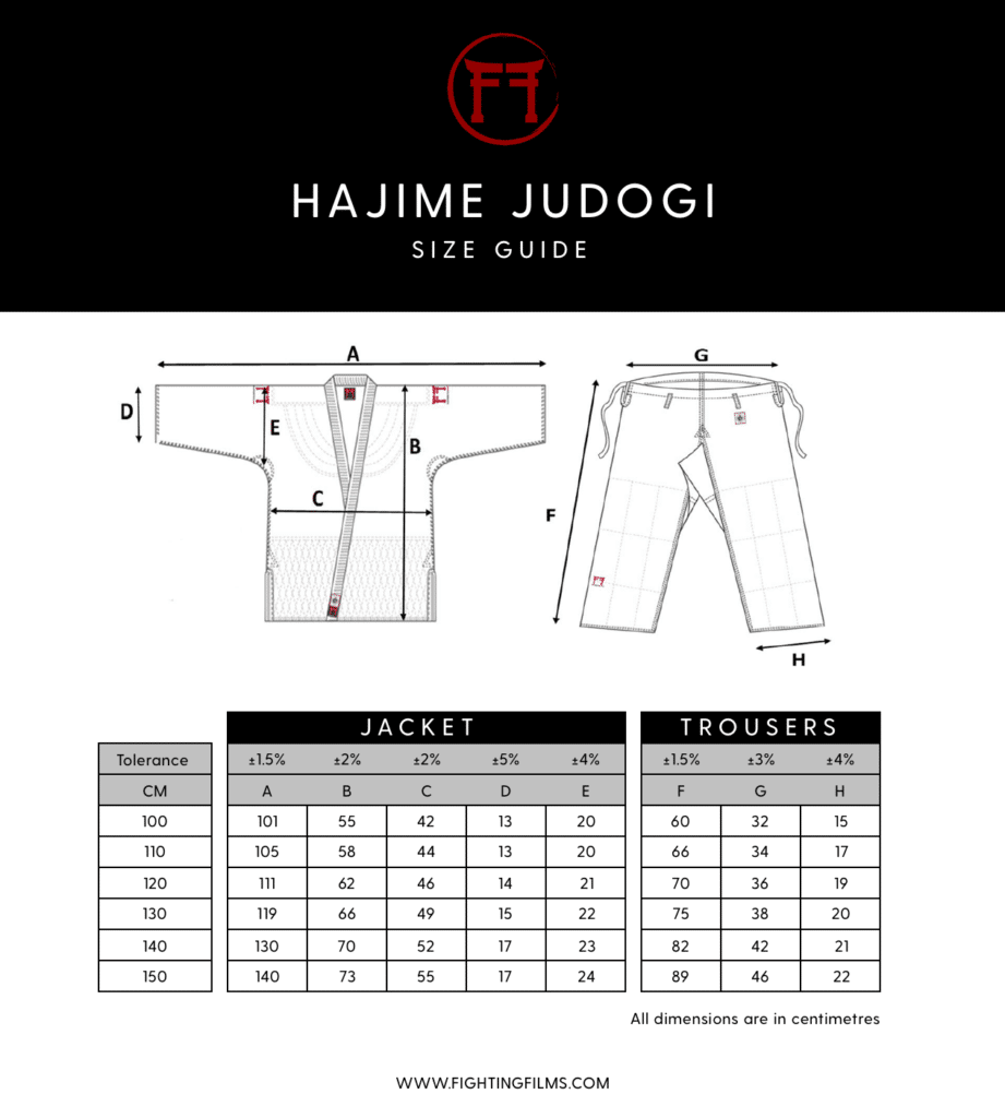 Kimono de judo enfant Hajime Fighting Films avec ceinture blanche, léger et résistant pour débutants