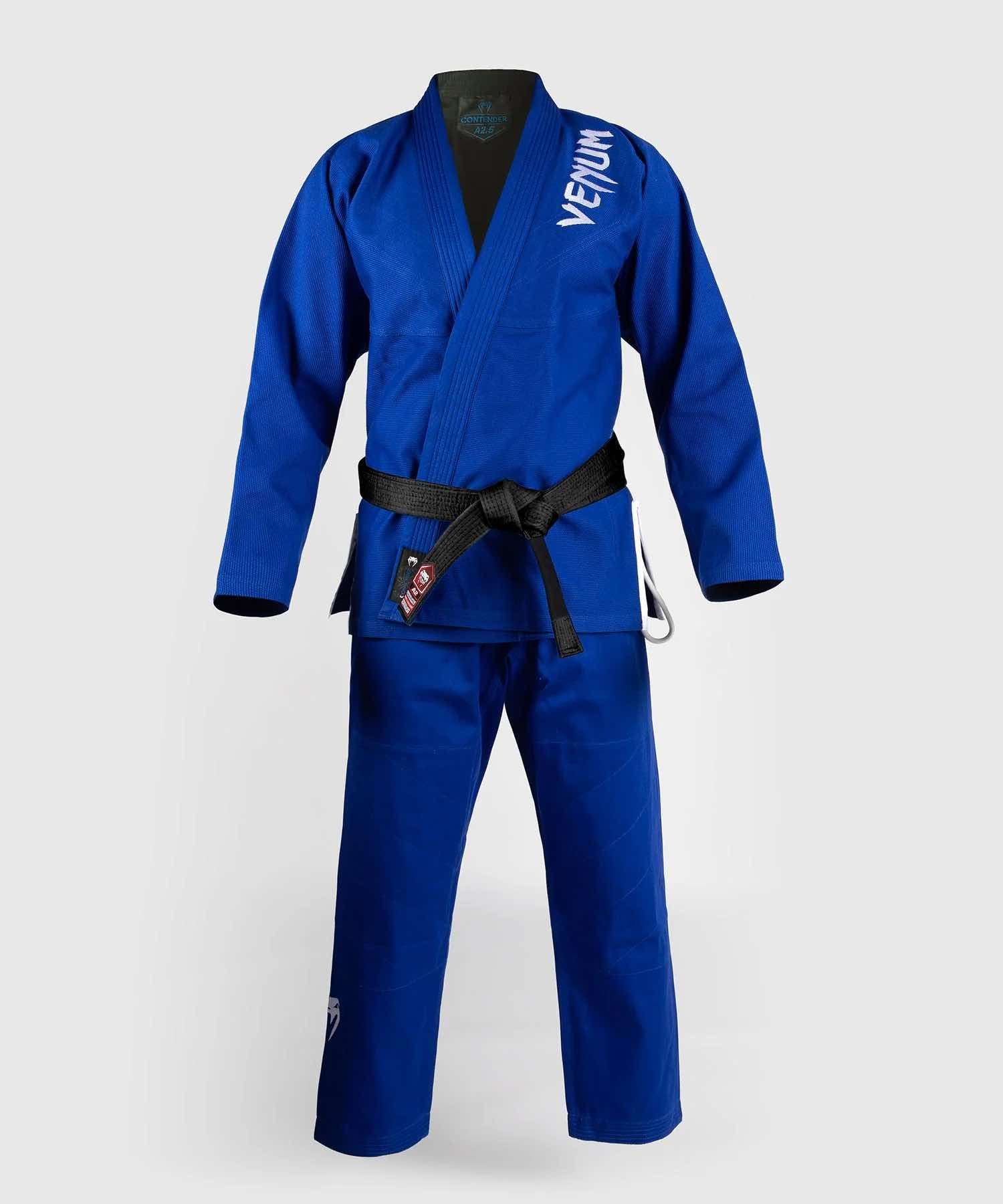 Kimono JJB Venum Contender 3.0 blanc avec tissu coton résistant et pantalon ripstop renforcé pour jiu-jitsu brésilien