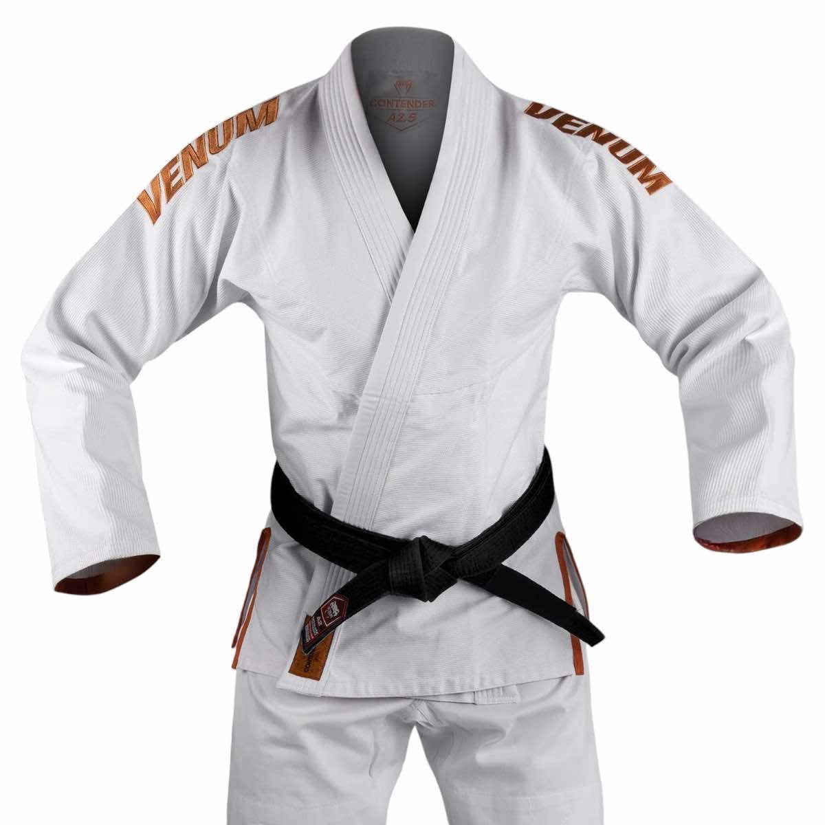 Kimono de Jiu Jitsu Brésilien noir Venum Contender Evo 2.0 en coton Pearl Weave résistant et léger