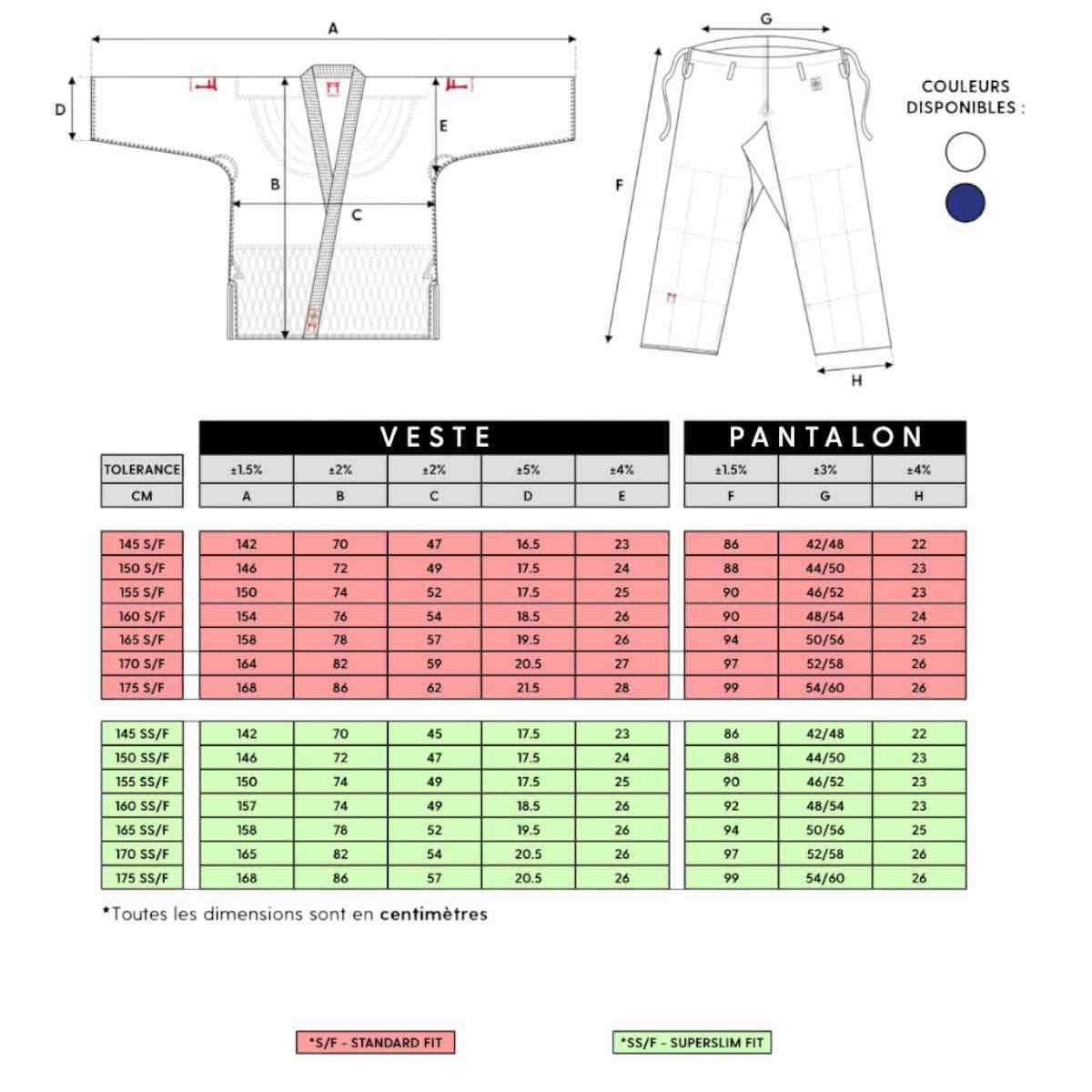 Kimono de judo IJF Fighting Films 650 Super Slim blanc pour jeunes judokas, léger et ajusté pour compétition.